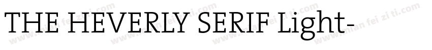 THE HEVERLY SERIF Light字体转换
